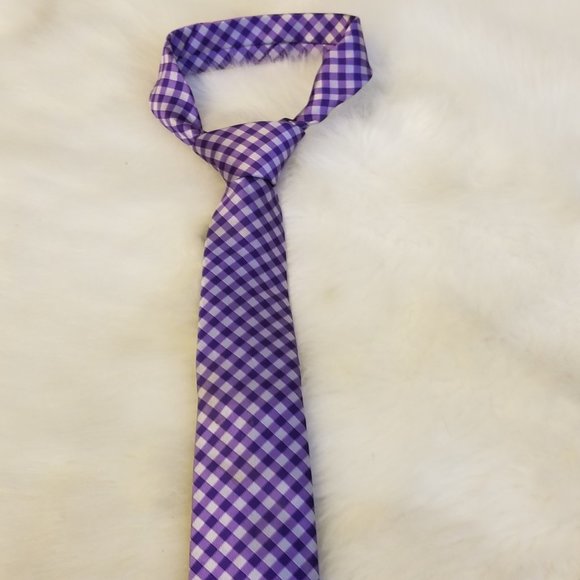 J Ferrar Other - J Ferrar Purple Silver Checked Tie